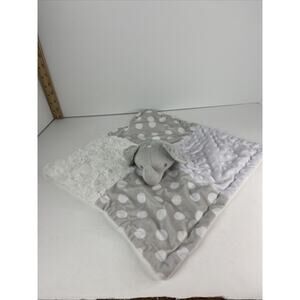 Baby Essentials Elephant Lovey Baby Security Blanket Plush Doll Gray 14"